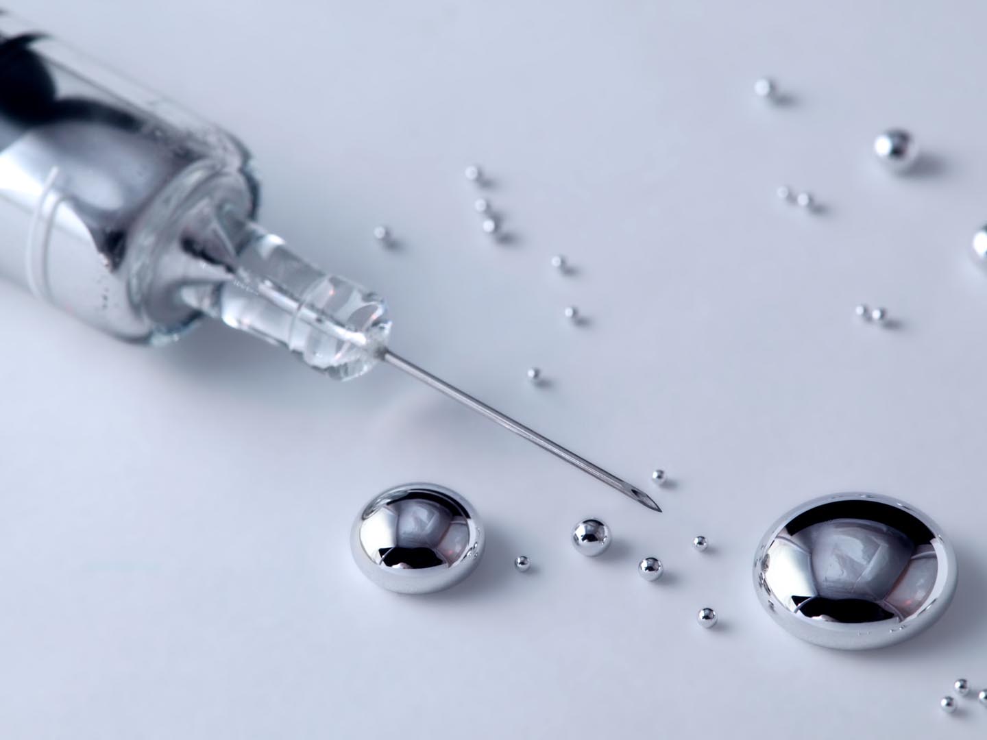 皮下疫苗注射器用细针，减轻疼痛，充满汞